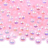 Baby Pink AB Resin Flat Back Pearls Multi Sizes WholesaleRhinestone